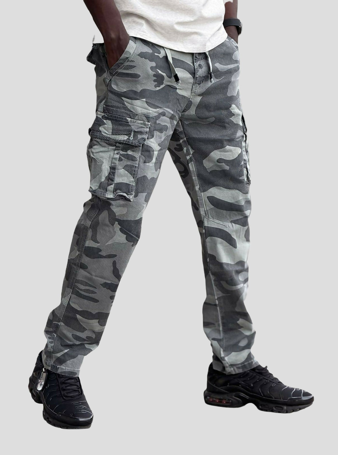 Stylish Brothers Camouflage Military Pant - Grey - Shopzetu