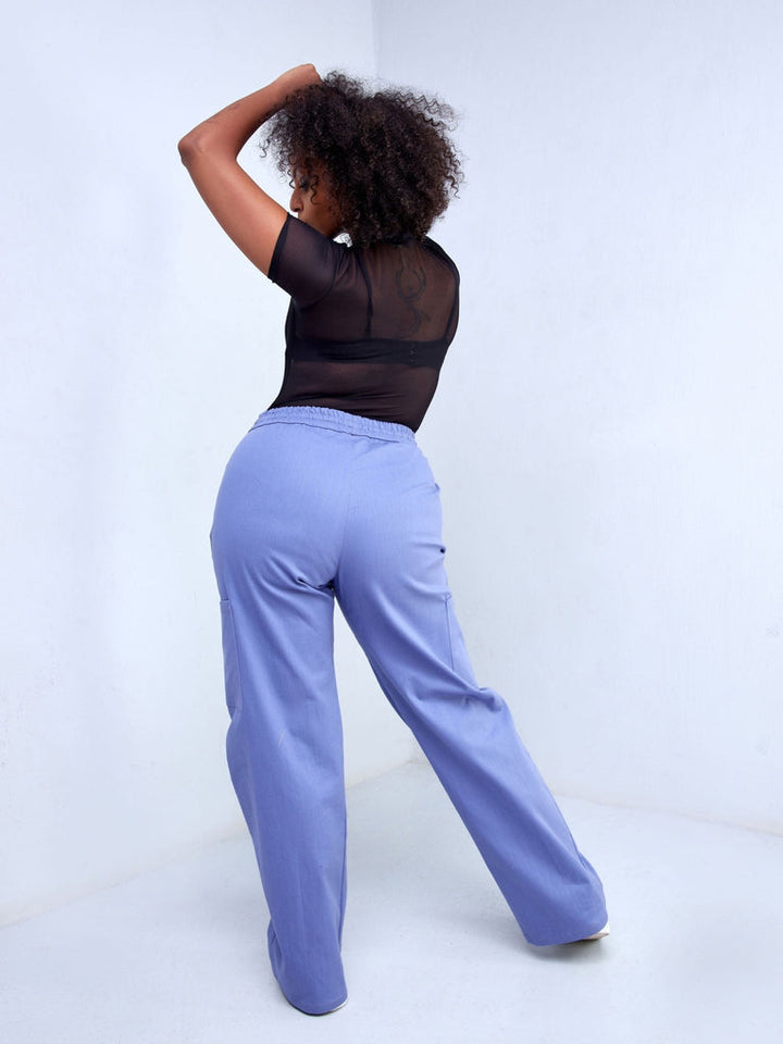Zoya Nia Wide Cargo Joggers - Lilac - Shopzetu