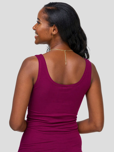 Vivo Essentials Tank Top - Mulberry - Shopzetu