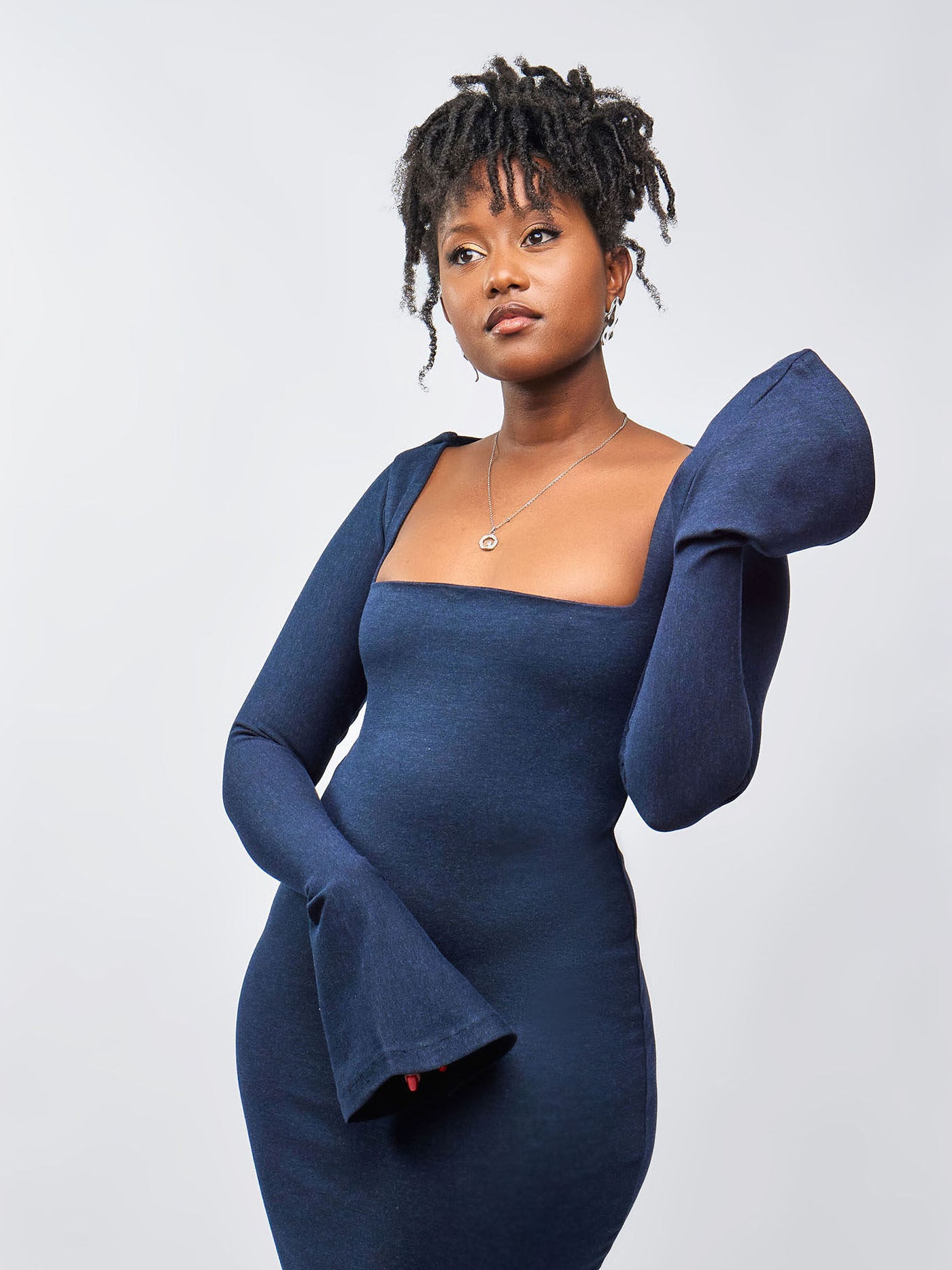 Zia Africa “Effortlessly Elegant” Bodycon Dress - Navy