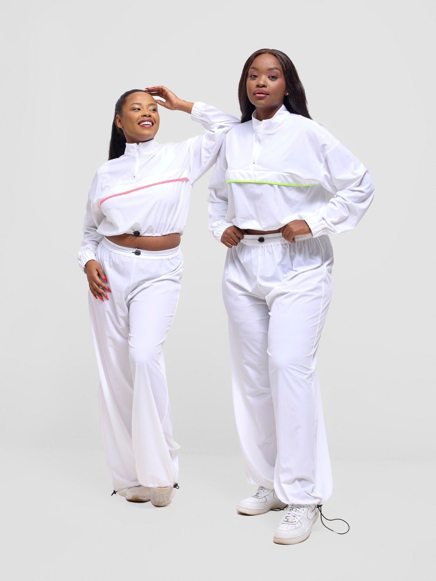 Zoya Vasha Track Pants - White - Shopzetu