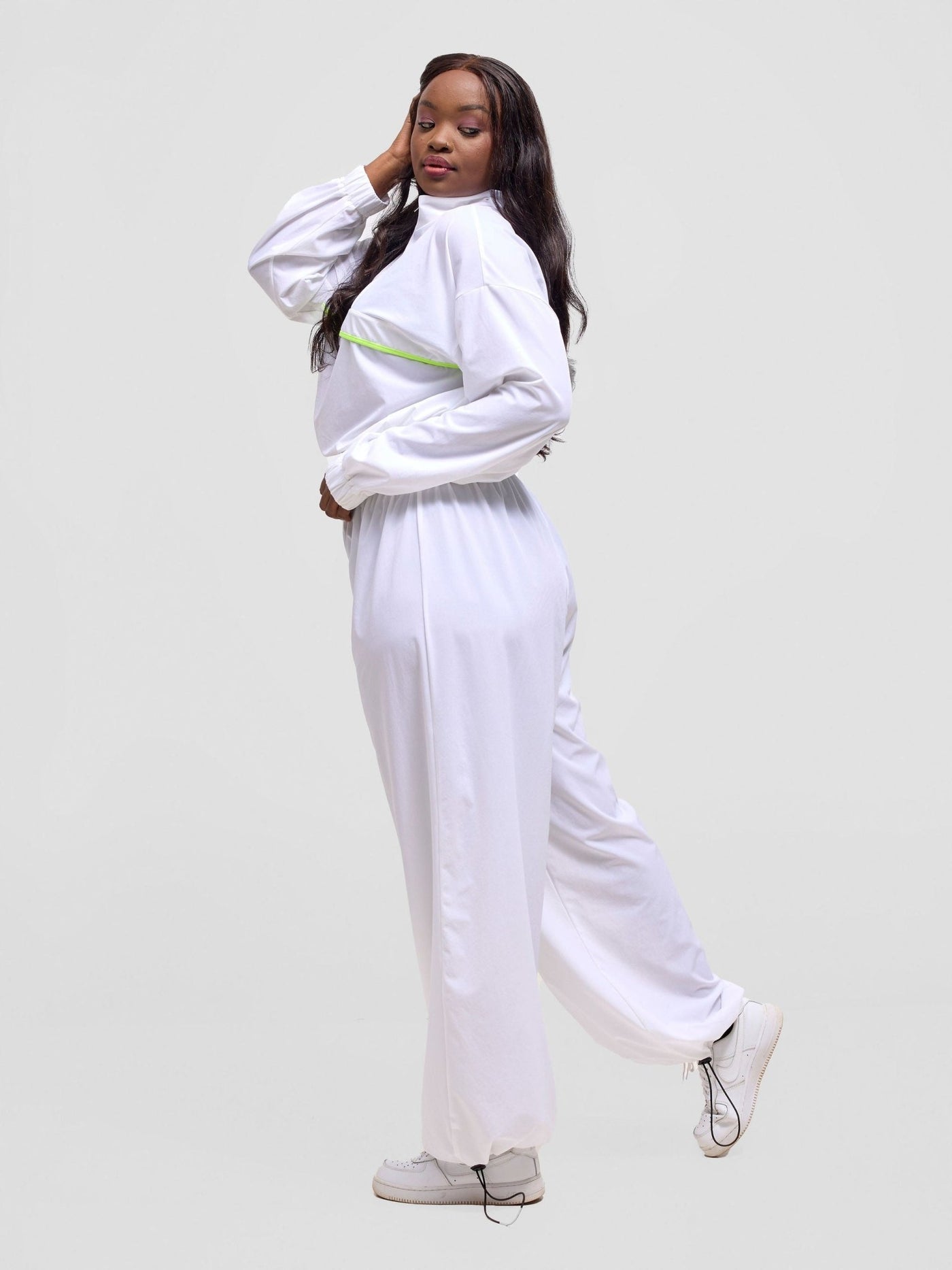 Zoya Vasha Track Pants - White - Shopzetu
