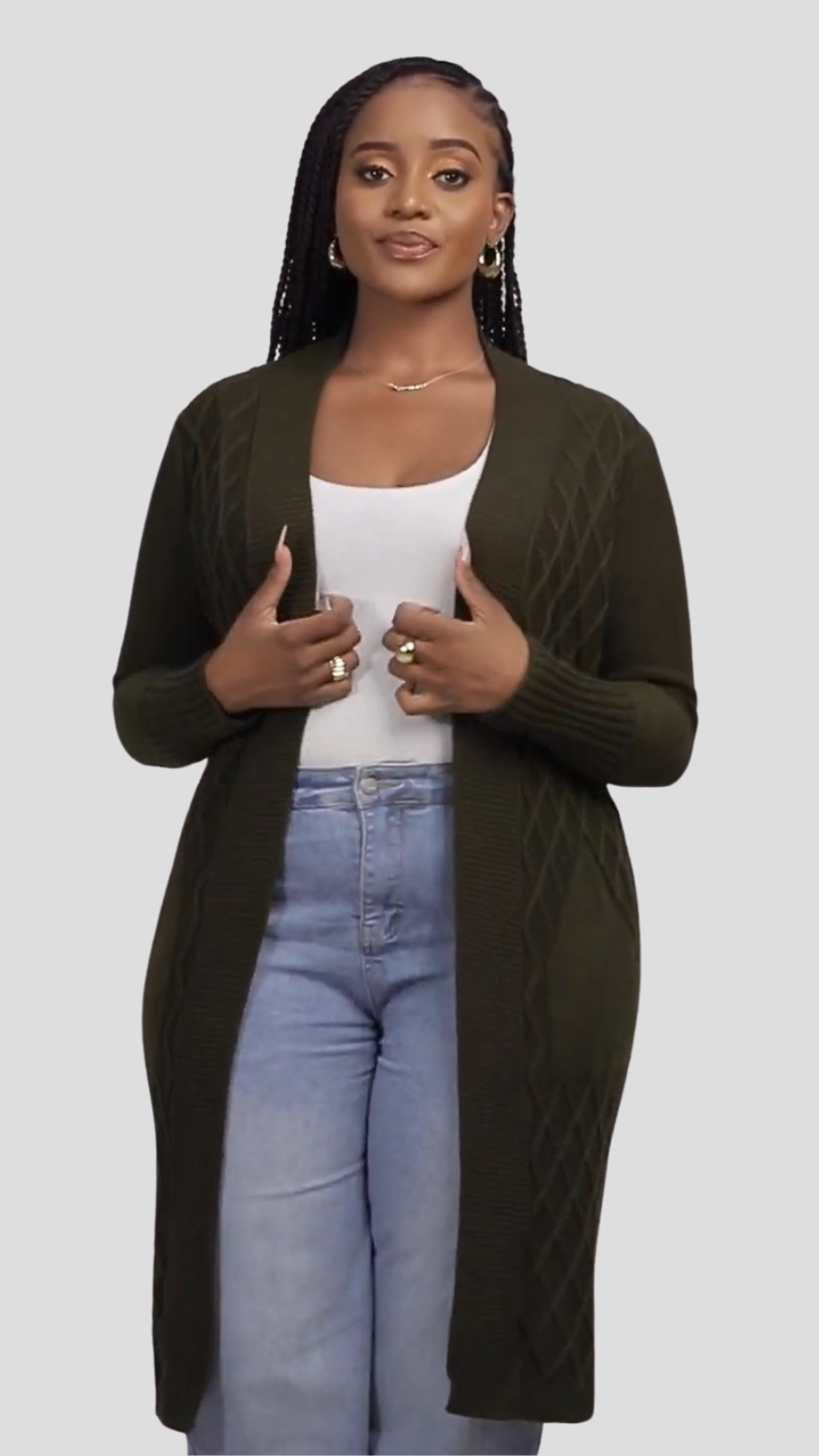 The Fashion Frenzy Waterfall Cardigan - Green