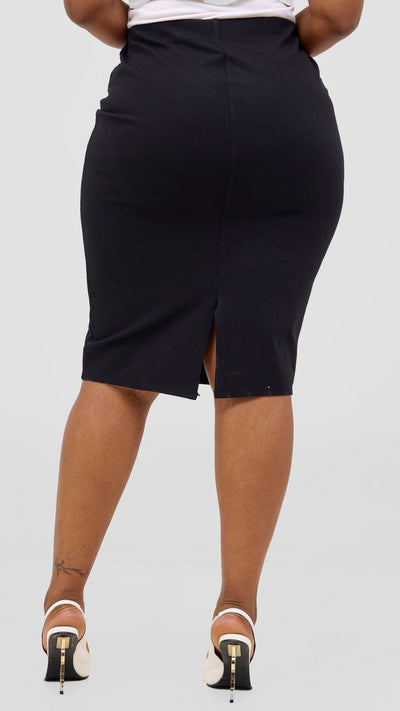 Vivo Waridi Pencil Skirt - Black - Shopzetu