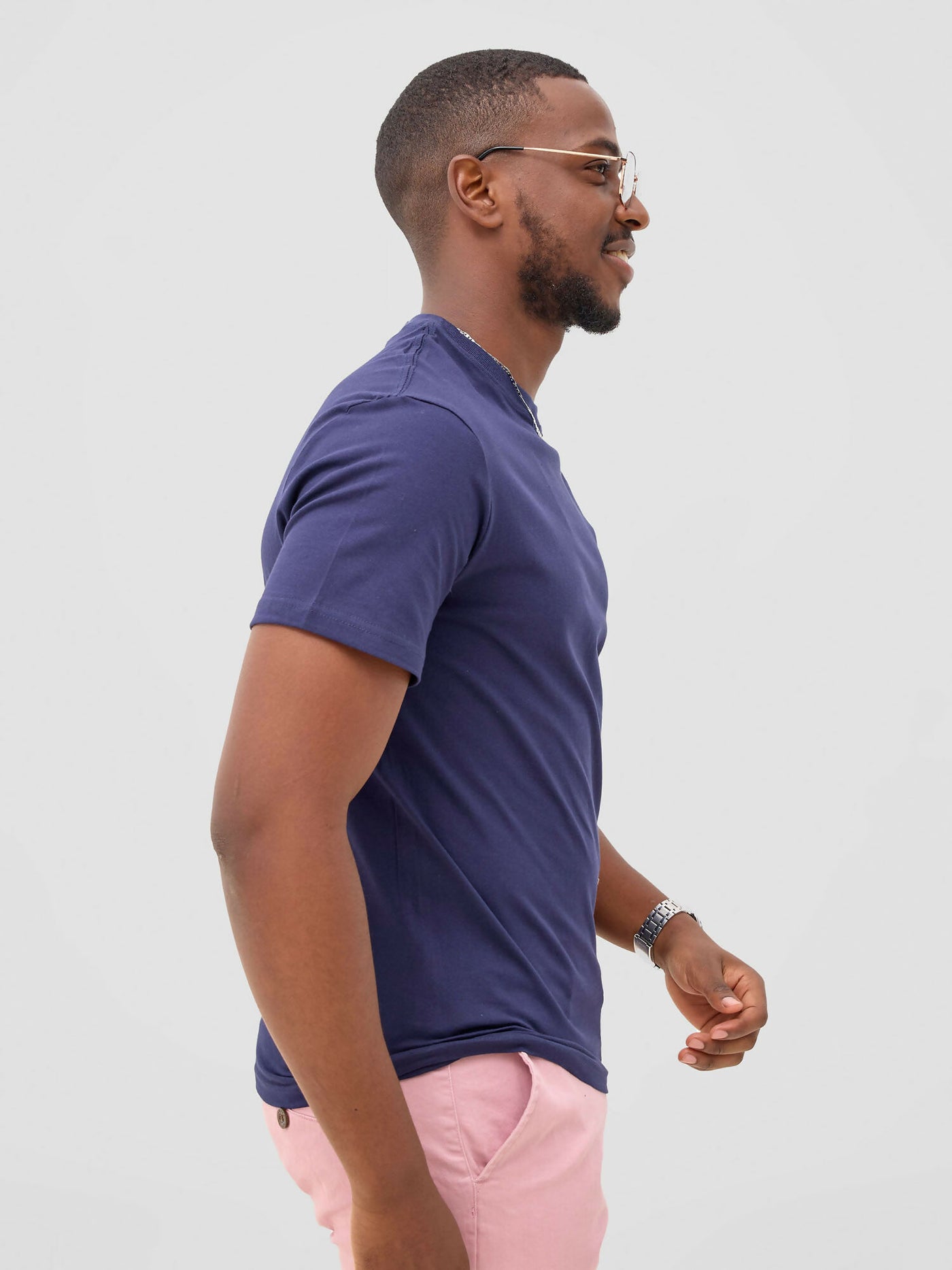 Zuria Fashions Unisex Roundneck T-shirt - Navy Blue - Shopzetu