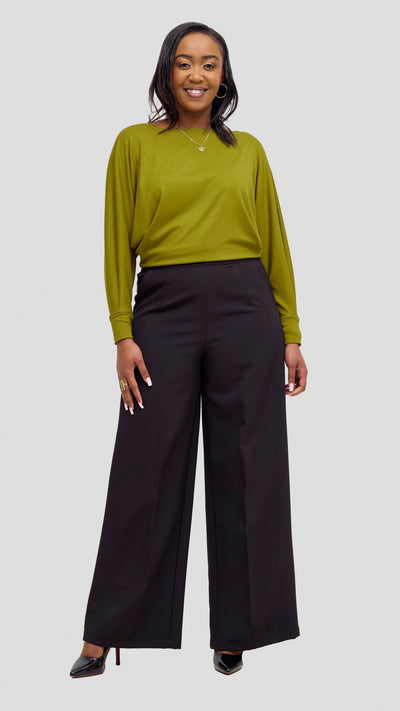 Vivo Bana Batwing Top - Dark Olive - Shopzetu