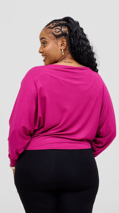 Vivo Bana Batwing Top - Fuschia - Shopzetu