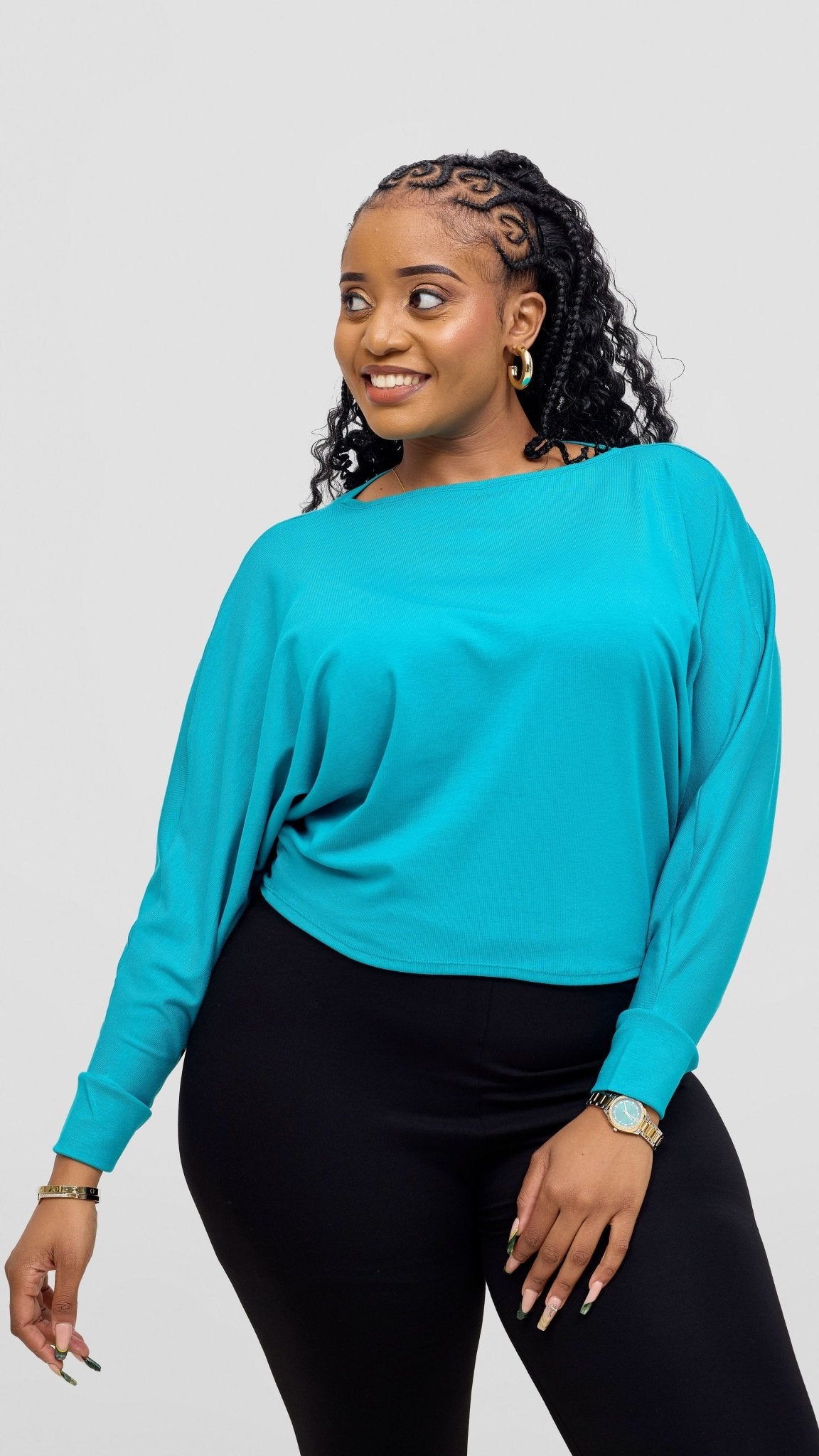 Vivo Bana Batwing Top - Sea Green - Shopzetu