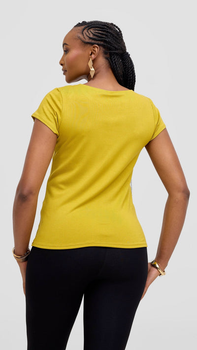 Vivo Everyday Cap Sleeve Top - Light Olive Green - Shopzetu