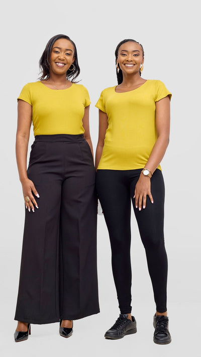 Vivo Everyday Cap Sleeve Top - Light Olive Green - Shopzetu