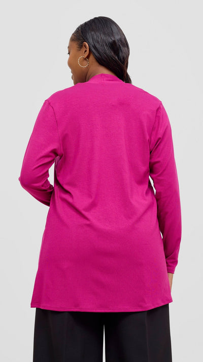 Vivo Leila Short Waterfall - Fuschia - Shopzetu