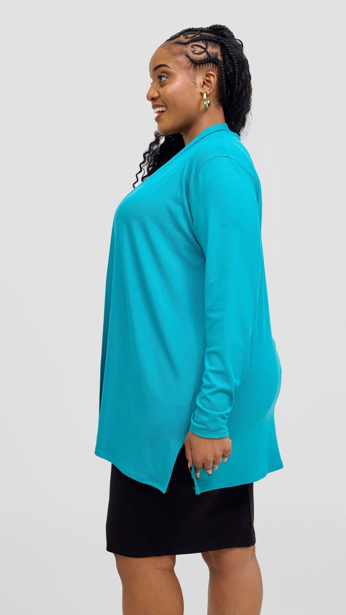 Vivo Leila Short Waterfall - Sea Green - Shopzetu