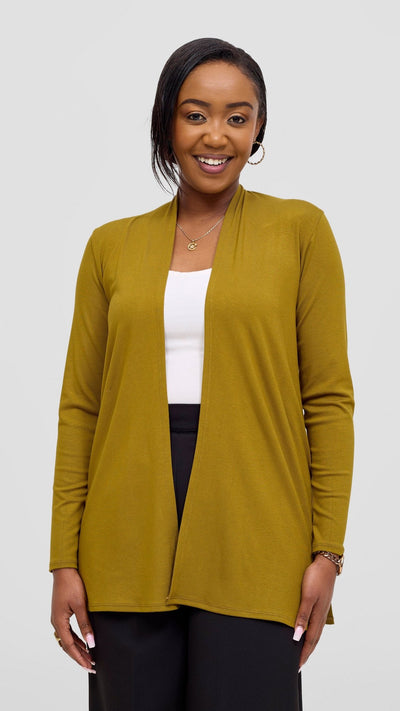 Vivo Leila Short Waterfall - Dark Olive - Shopzetu