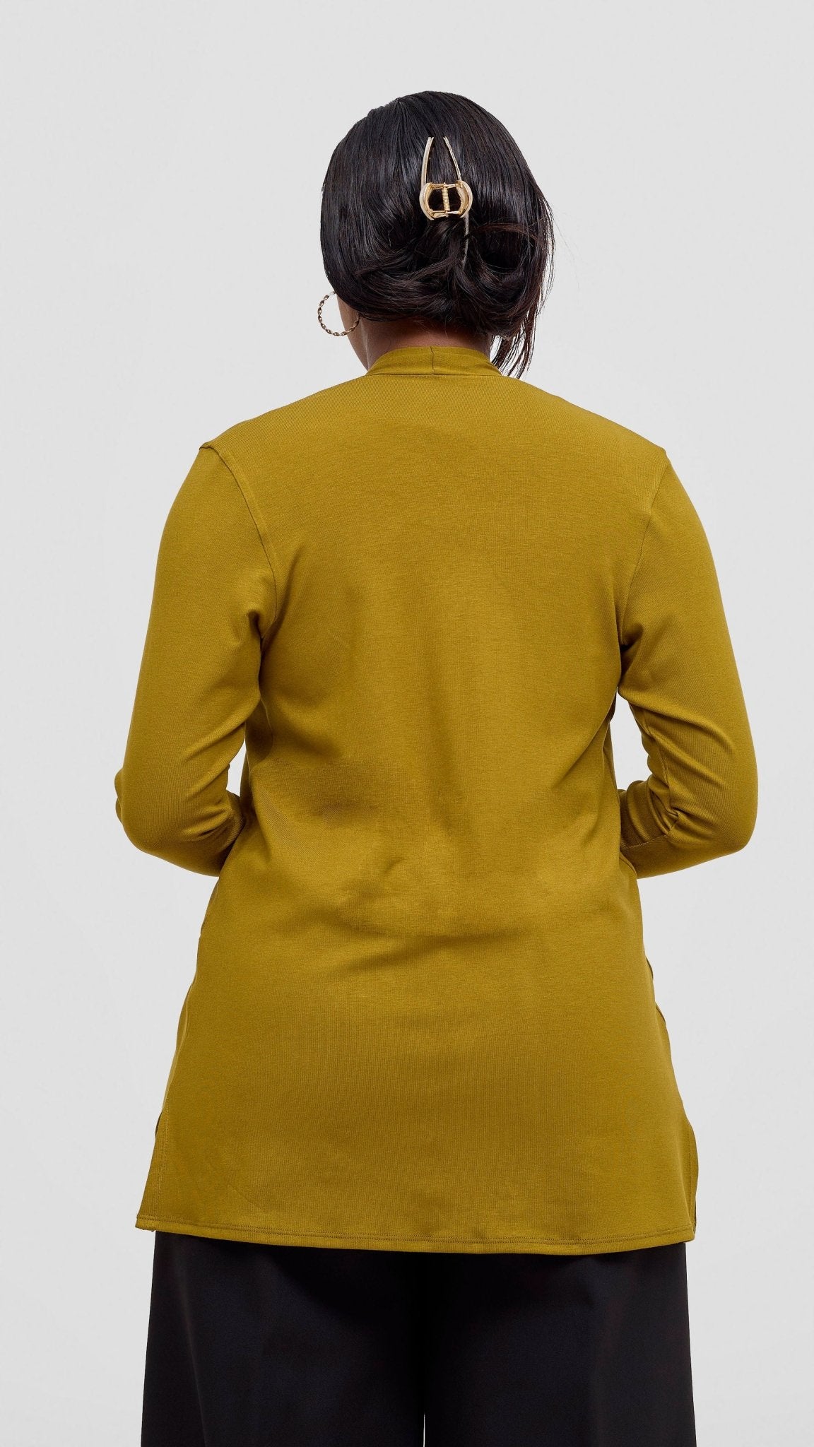 Vivo Leila Short Waterfall - Dark Olive - Shopzetu