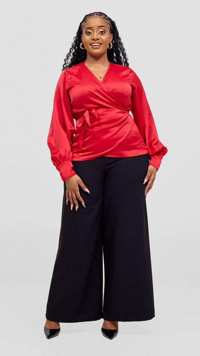 Vivo Diella Wide Leg Pants - Black - Shopzetu