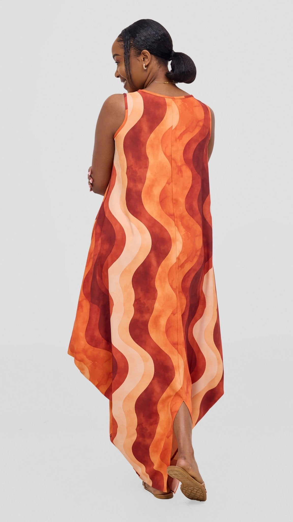 Vivo Seli Maxi Dress - Buttermilk / Rust Loura Print - Shopzetu