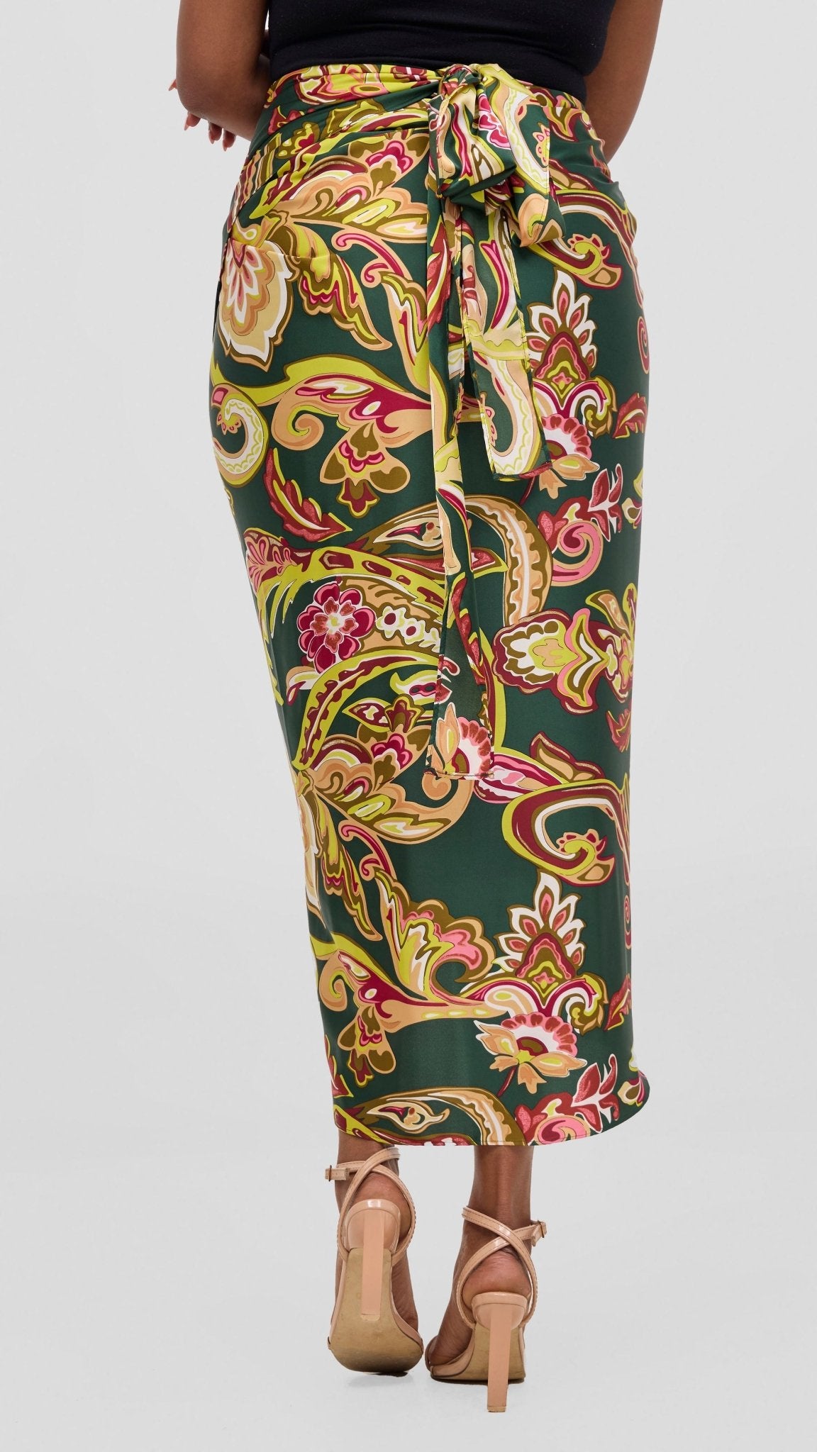 Vivo Sarong Skirt - Dark Green / Hunters Print - Shopzetu