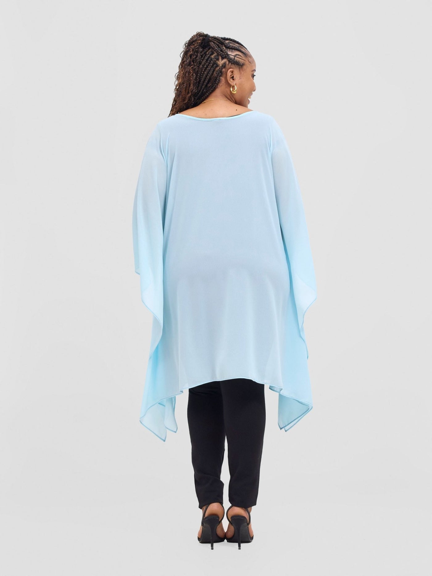 Vivo Basic Destiny Chiffon Top - Light Blue - Shopzetu