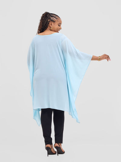 Vivo Basic Destiny Chiffon Top - Light Blue - Shopzetu
