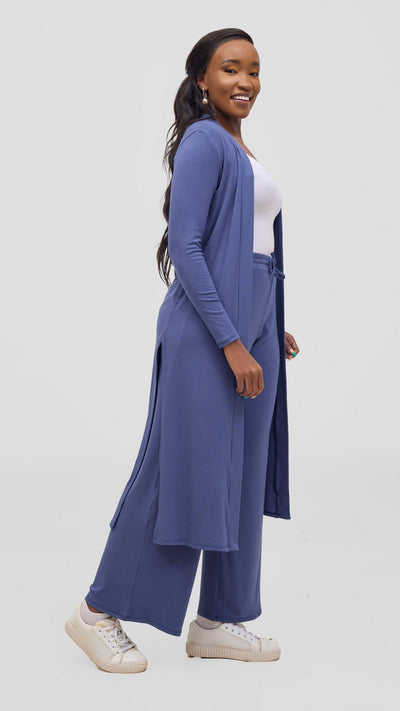 Safari Long Sleeve Waterfall - Powder Blue - Shopzetu