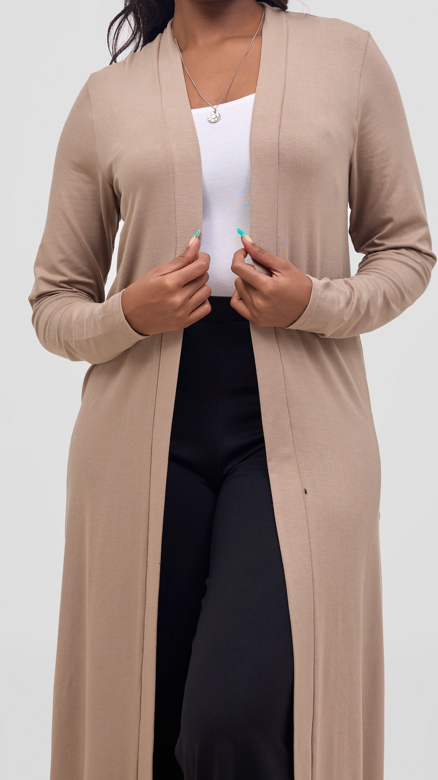 Safari by Vivo  Long Sleeve Waterfall - Dark Tan