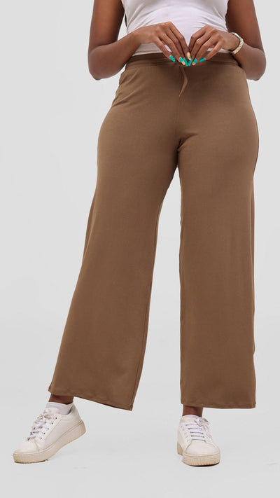 Safari Lounge Pants - Dark Tan - Shopzetu
