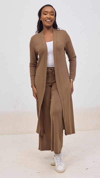 Safari Lounge Pants - Dark Tan - Shopzetu