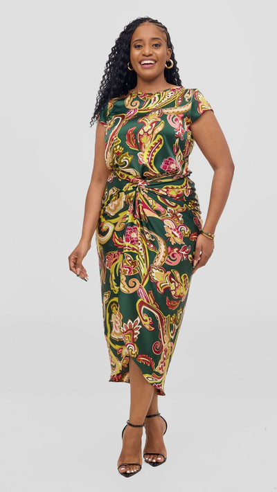 Vivo Sarong Skirt - Dark Green / Hunters Print - Shopzetu