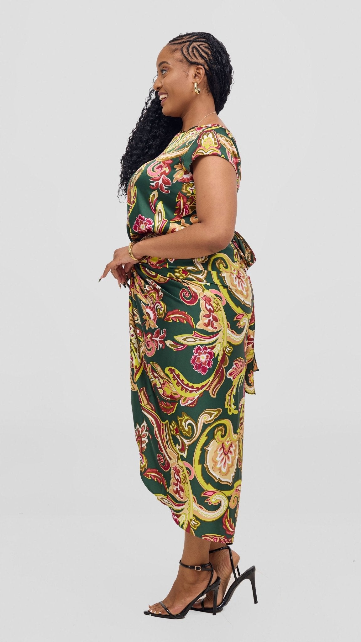 Vivo Sarong Skirt - Dark Green / Hunters Print - Shopzetu