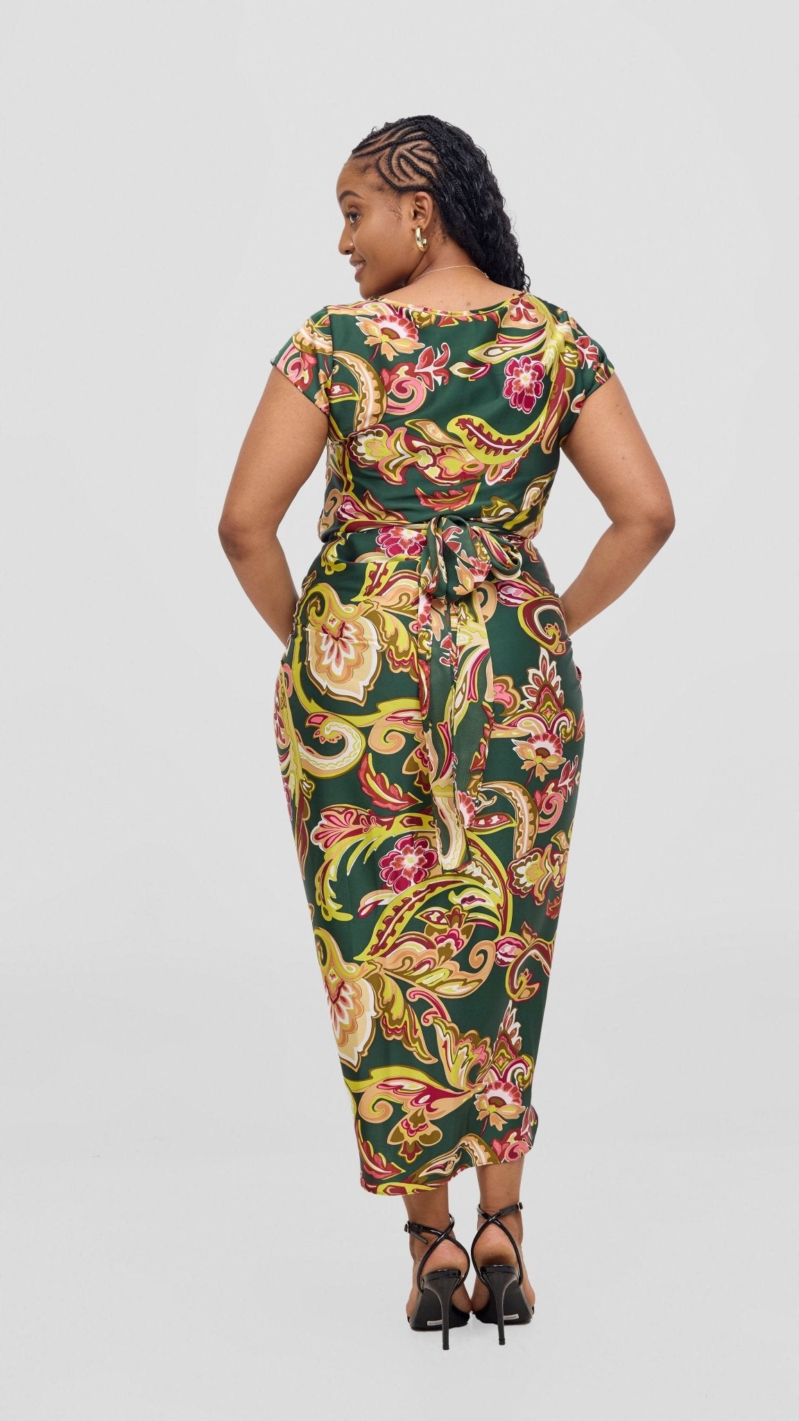 Vivo Sarong Skirt - Dark Green / Hunters Print - Shopzetu