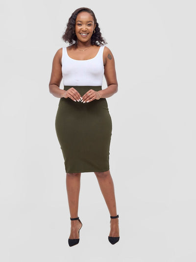 Vivo Basic Pencil Skirt - Hunters