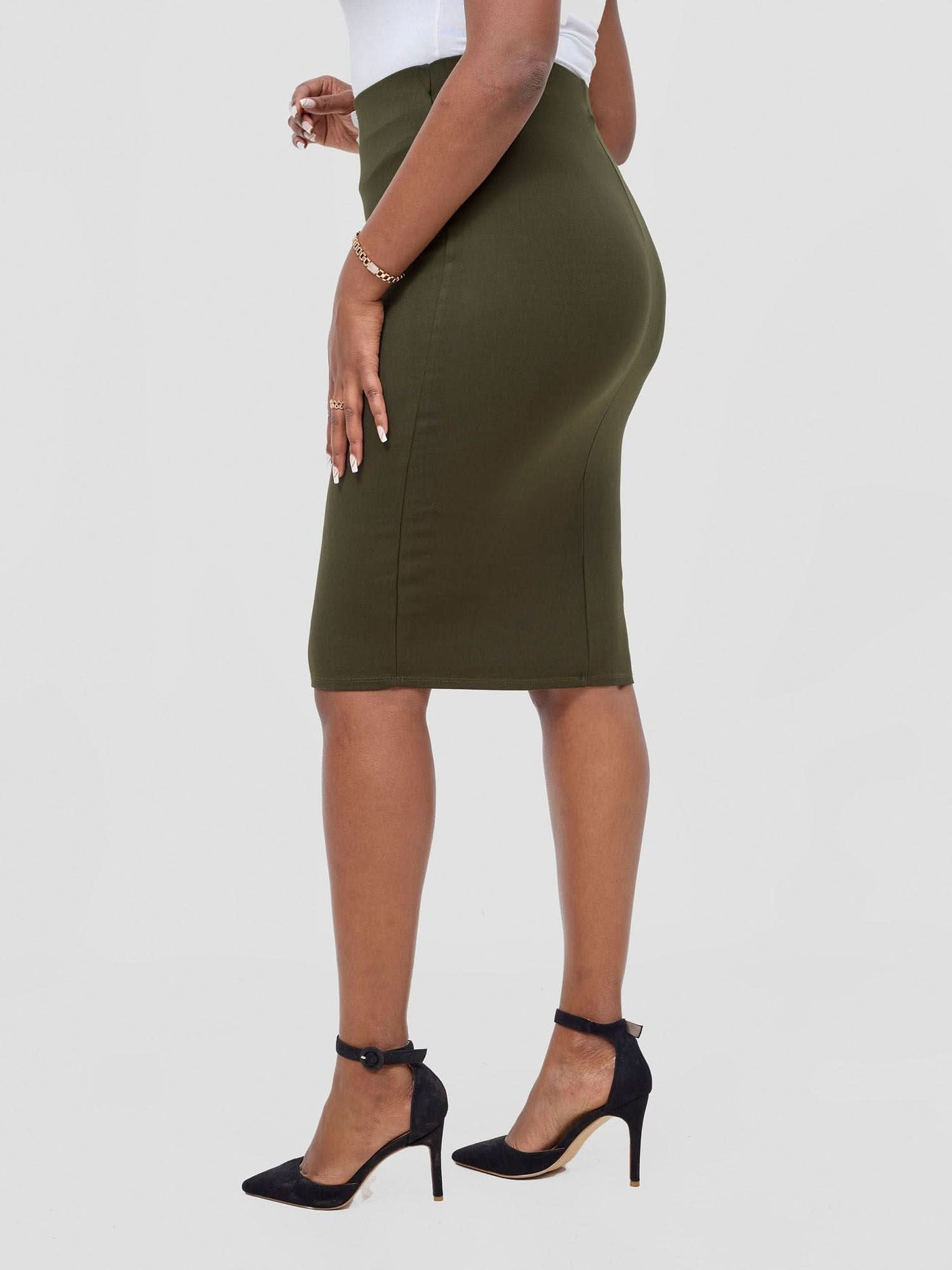 Vivo Basic Pencil Skirt - Hunters