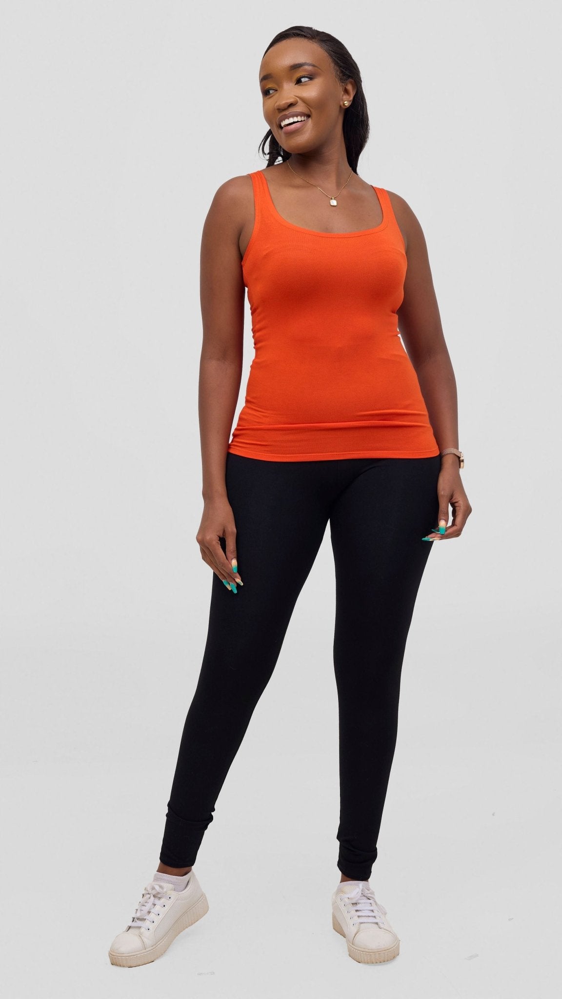 Vivo Essentials Tank Top - Orange - Shopzetu