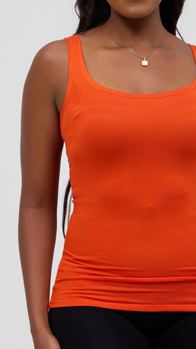 Vivo Essentials Tank Top - Orange - Shopzetu