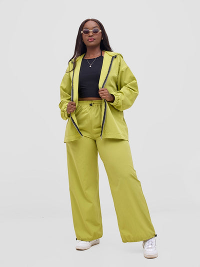 Zoya Vasha Hooded Jacket - Light Olive - Shopzetu
