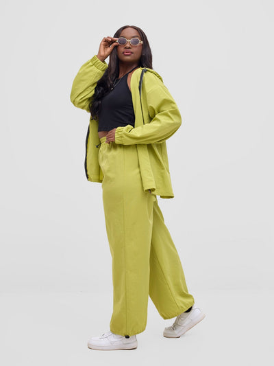 Zoya Vasha Hooded Jacket - Light Olive - Shopzetu