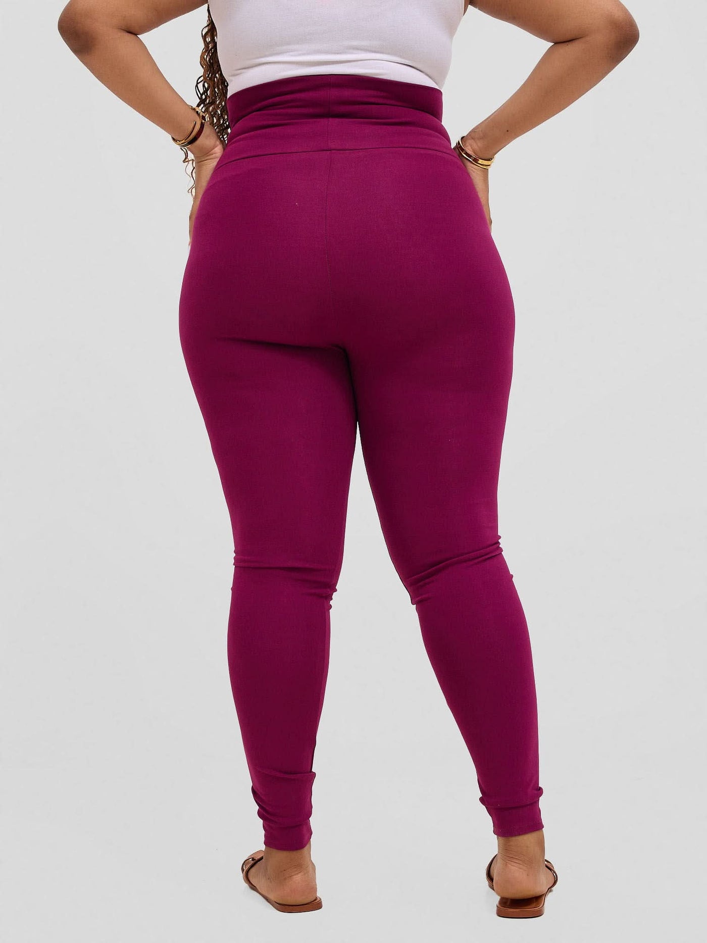 Vivo Basic Maternity Leggings - Burgundy - Shopzetu