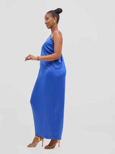 Vivo Yene One Shoulder Kaftan - Royal Blue - Shopzetu