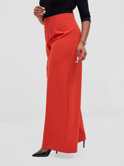 Vivo Tatili Wide Leg Pants - Rust - Shopzetu