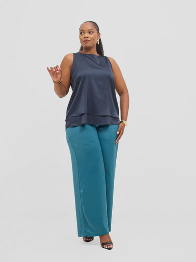 Vivo Yene Layered Top - Dark Teal - Shopzetu