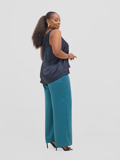 Vivo Yene Layered Top - Dark Teal - Shopzetu