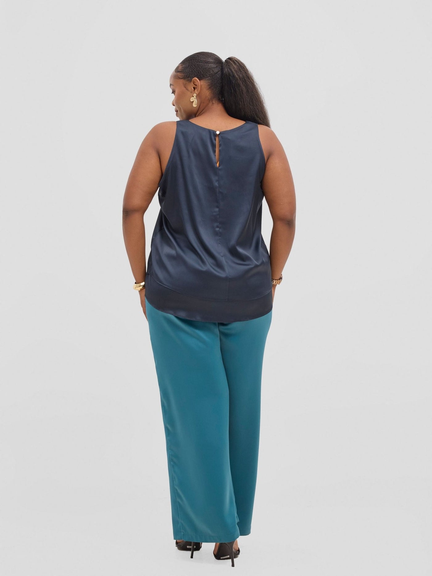 Vivo Yene Layered Top - Dark Teal - Shopzetu