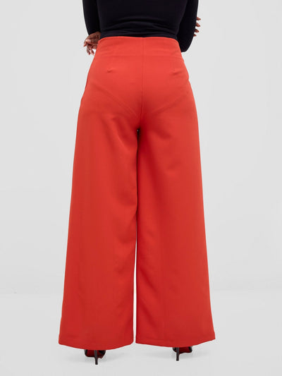 Vivo Tatili Wide Leg Pants - Rust - Shopzetu