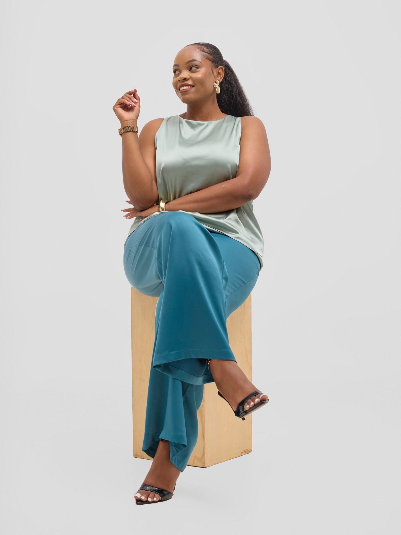 Vivo Yene Layered Top - Mint Green - Shopzetu