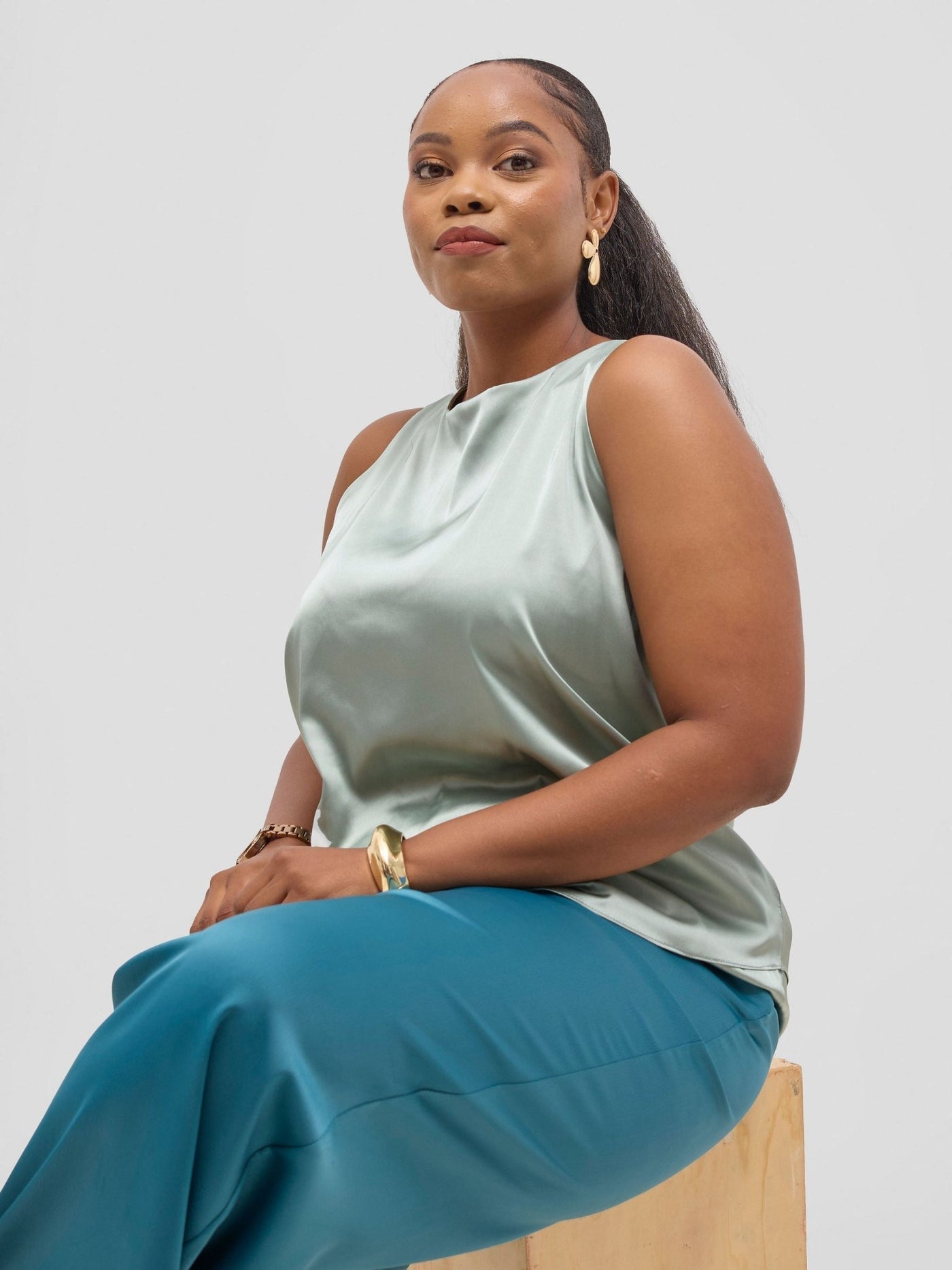 Vivo Yene Layered Top - Mint Green - Shopzetu
