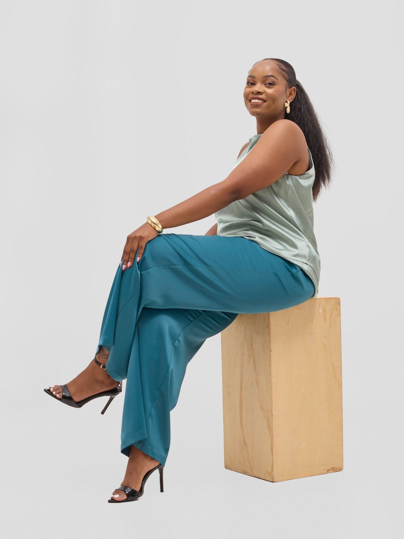 Vivo Yene Layered Top - Mint Green - Shopzetu