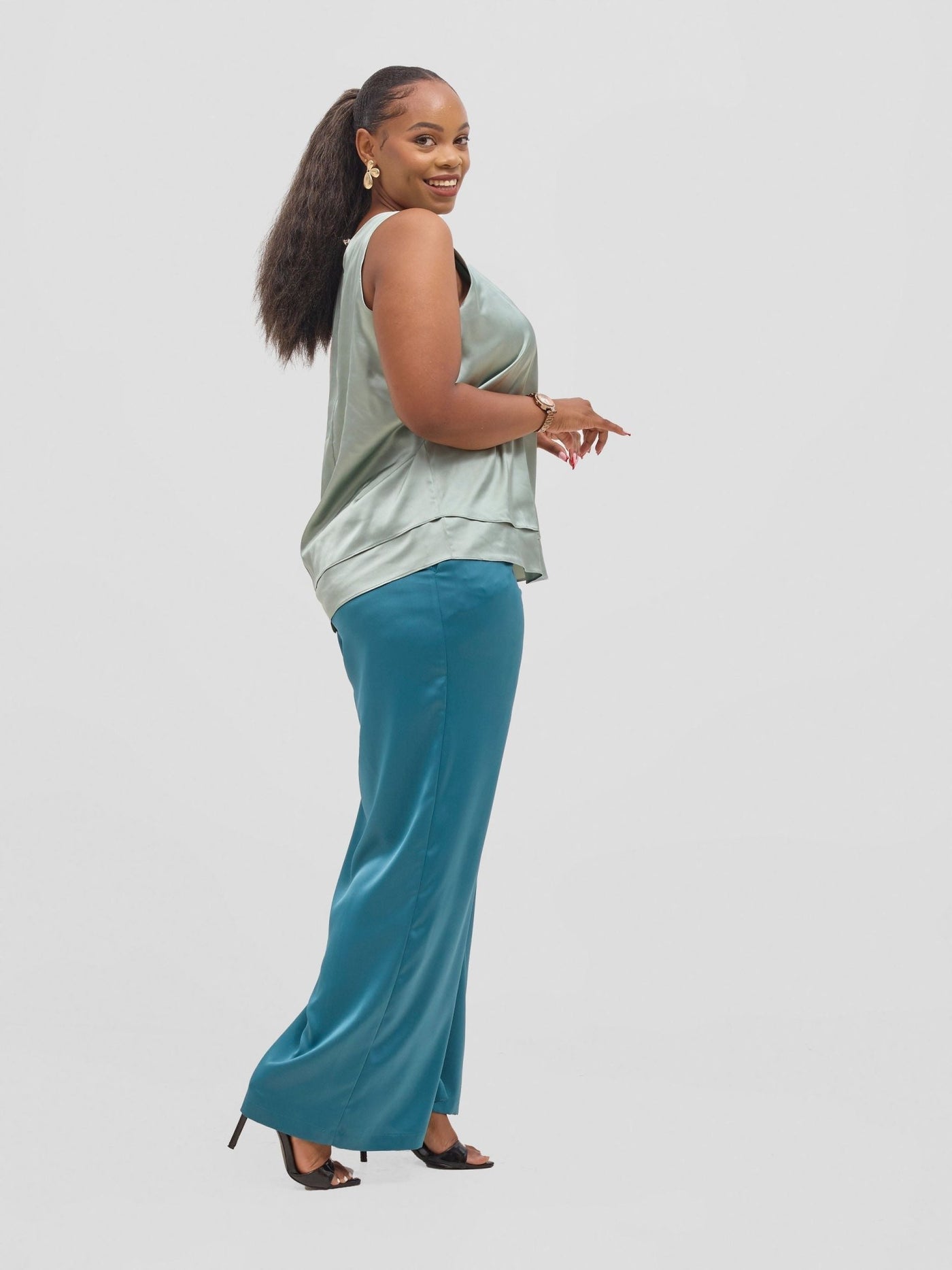 Vivo Yene Layered Top - Mint Green - Shopzetu