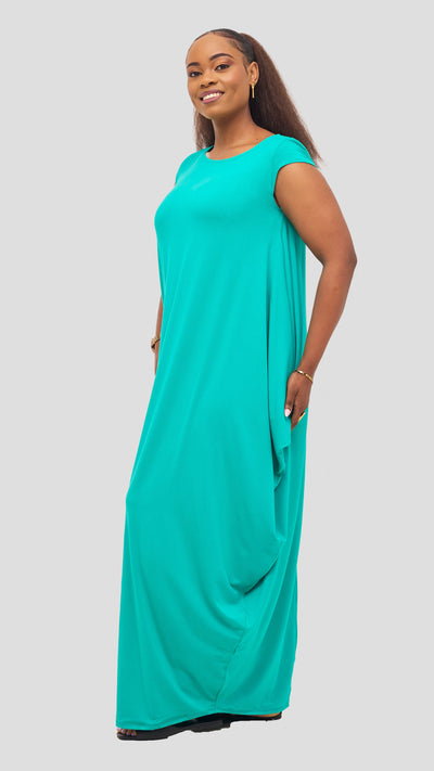 Vivo Cap Sleeve Salma Maxi Dress - Sea Green