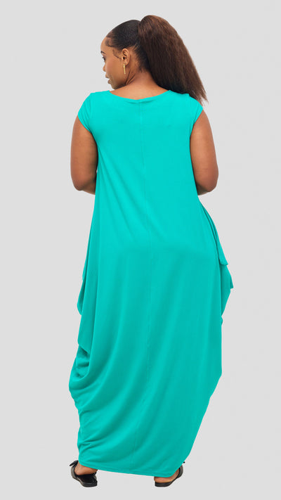 Vivo Cap Sleeve Salma Maxi Dress - Sea Green