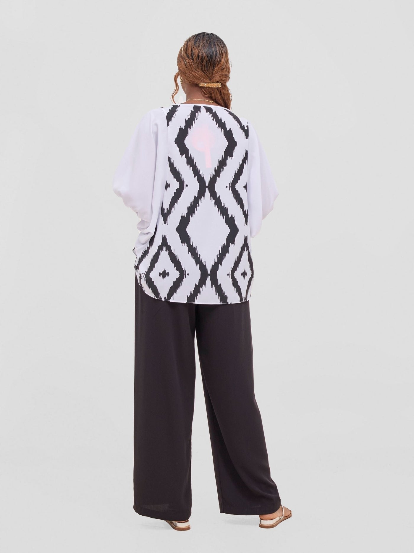 Vivo Seli Wide Leg Pants - Black - Shopzetu